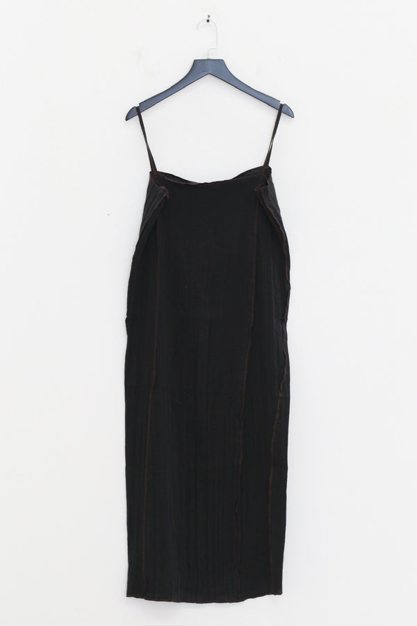 BASERANGE Fall/Winter 2025 SHOK Slip Dress, Made in Portugal, BAS-DRSKS-CL-AU25-BLACK (BROWN)